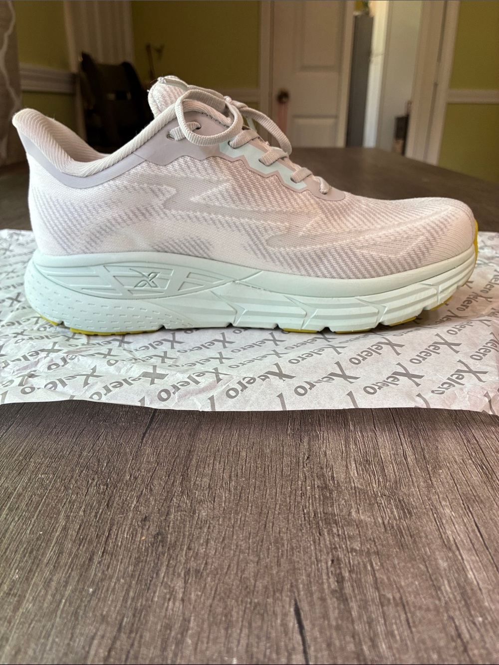 Xelero X-GPS Women's Athletic Shoes in Silver Grey/Sky Blue with Yellow Accents